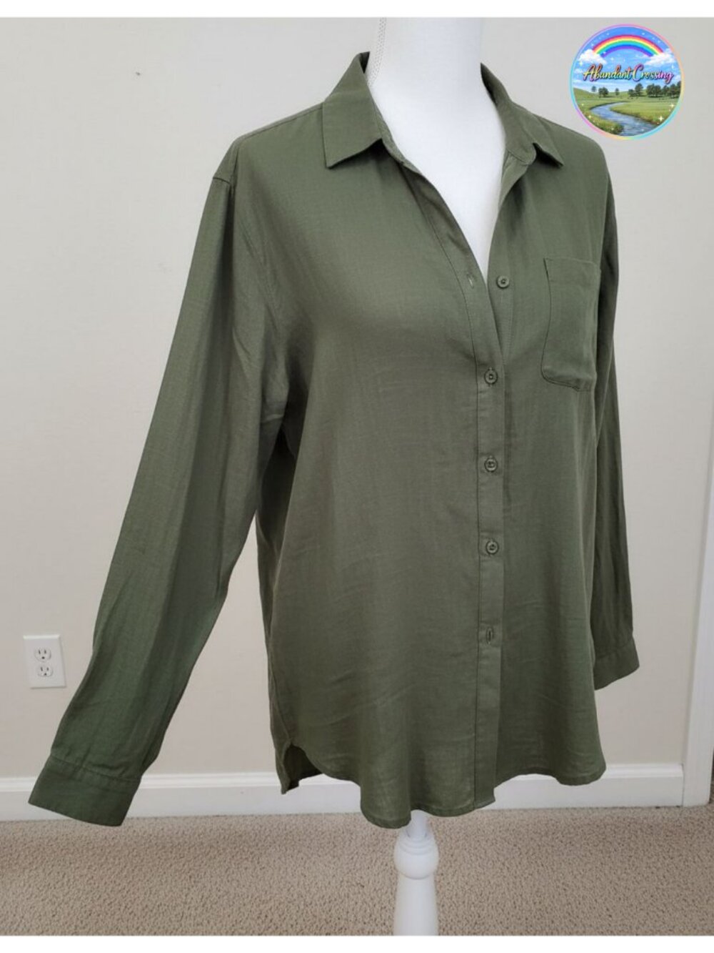 Linen Cotton Button Down Shirt Oversized Long Sleeve Blouse